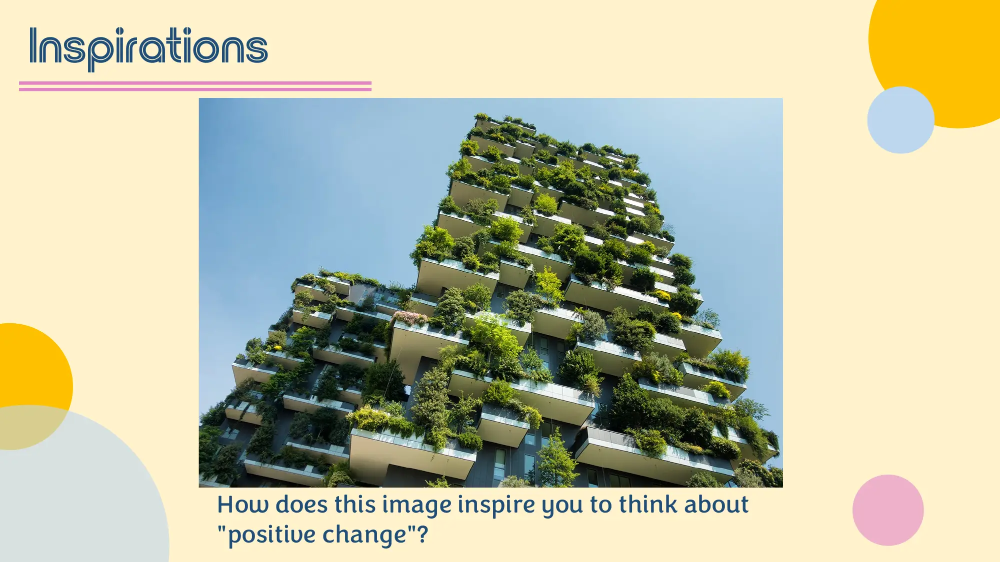 Our Future NYC teaching slide - positive change inspiration